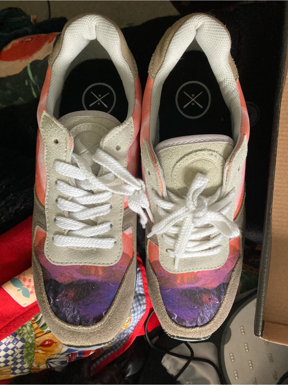 Inkkas Sunset Sneakers - White/Coral/Purple